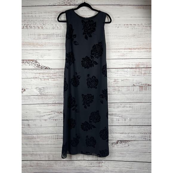 Casual Corner Dresses & Skirts - Casual Corner Dress Womens 8 Maxi Sleeveless Floral Velvet Burnout Elegant Forma